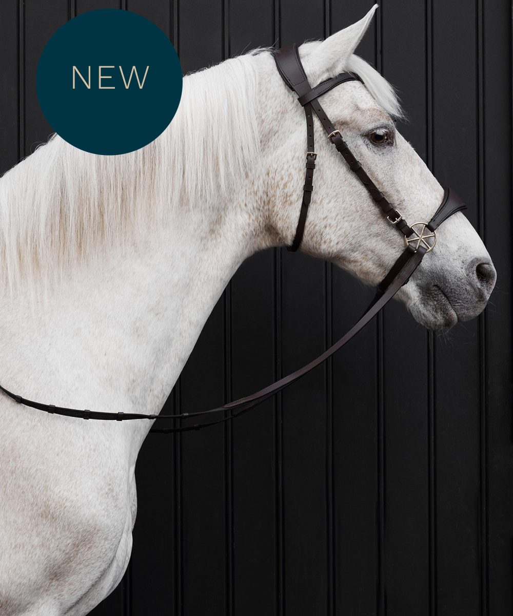 Nalanta Bitless Bridle Brown Brass
